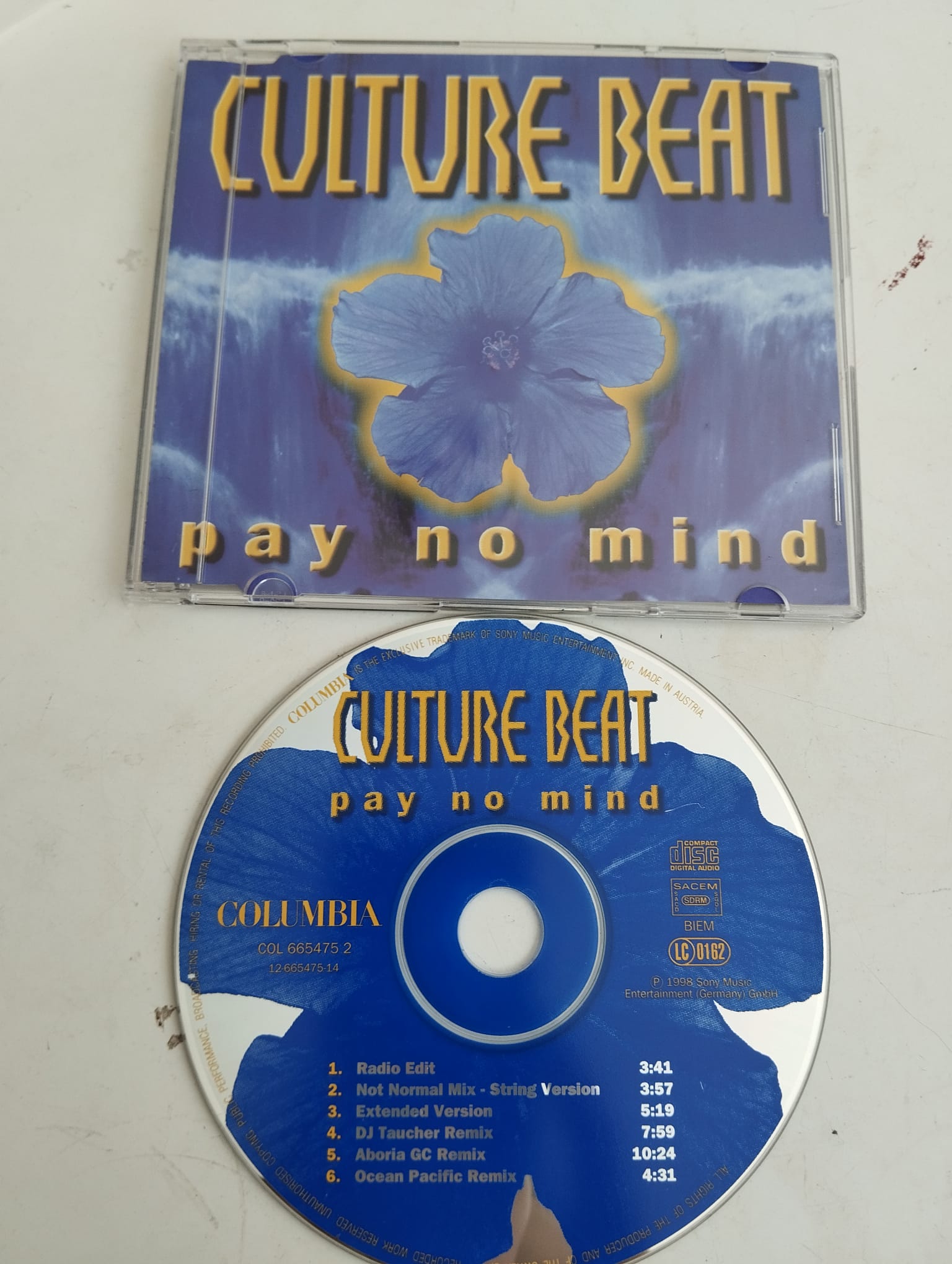 Culture Beat – Pay No Mind - 1998 Avrupa Basım 2. El  CD, Maxi-Single