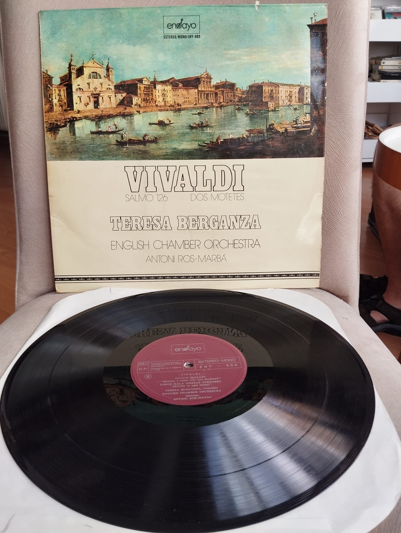 Vivaldi - Teresa Berganza, – Salmo 126 - Dos Motetes - 1975 İspanya Basım LP Albüm - 33 Lük Plak