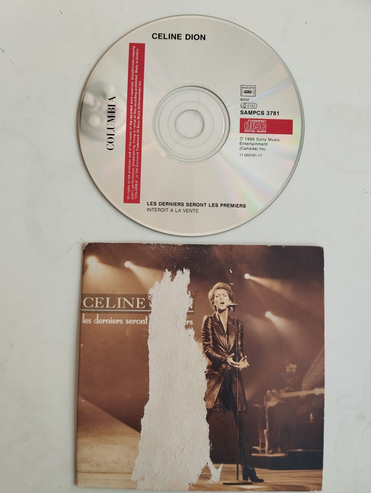 Celine Dion – Les Derniers Seront Les Premiers - 1996 Avrupa Basım 2. E CD, Single, Promo