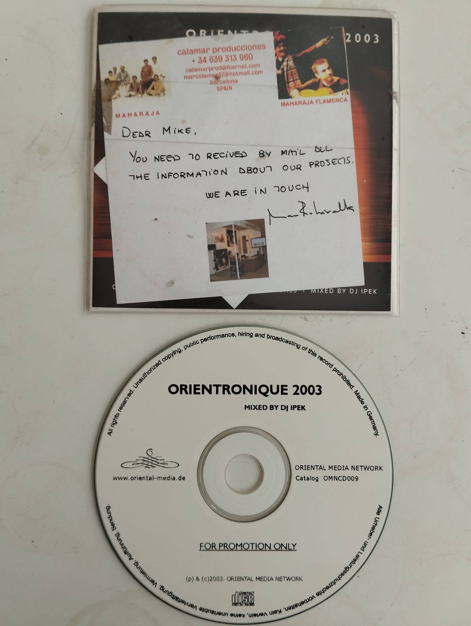 Orientronique 2003 - Mixed by DJ İpek -  Almanya Basım - 2. El CD, Single, Promo