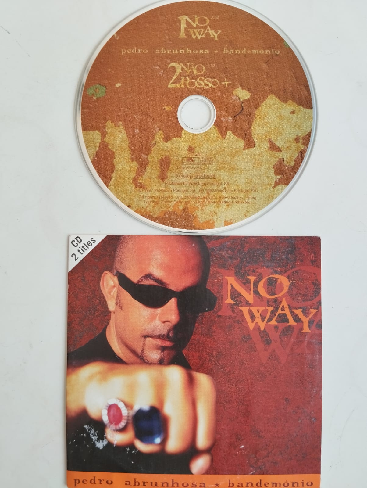 Pedro Abrunhosa E Os Bandemónio – No Way - 1997 Avrupa Basım 2. El CD, Maxi-Single