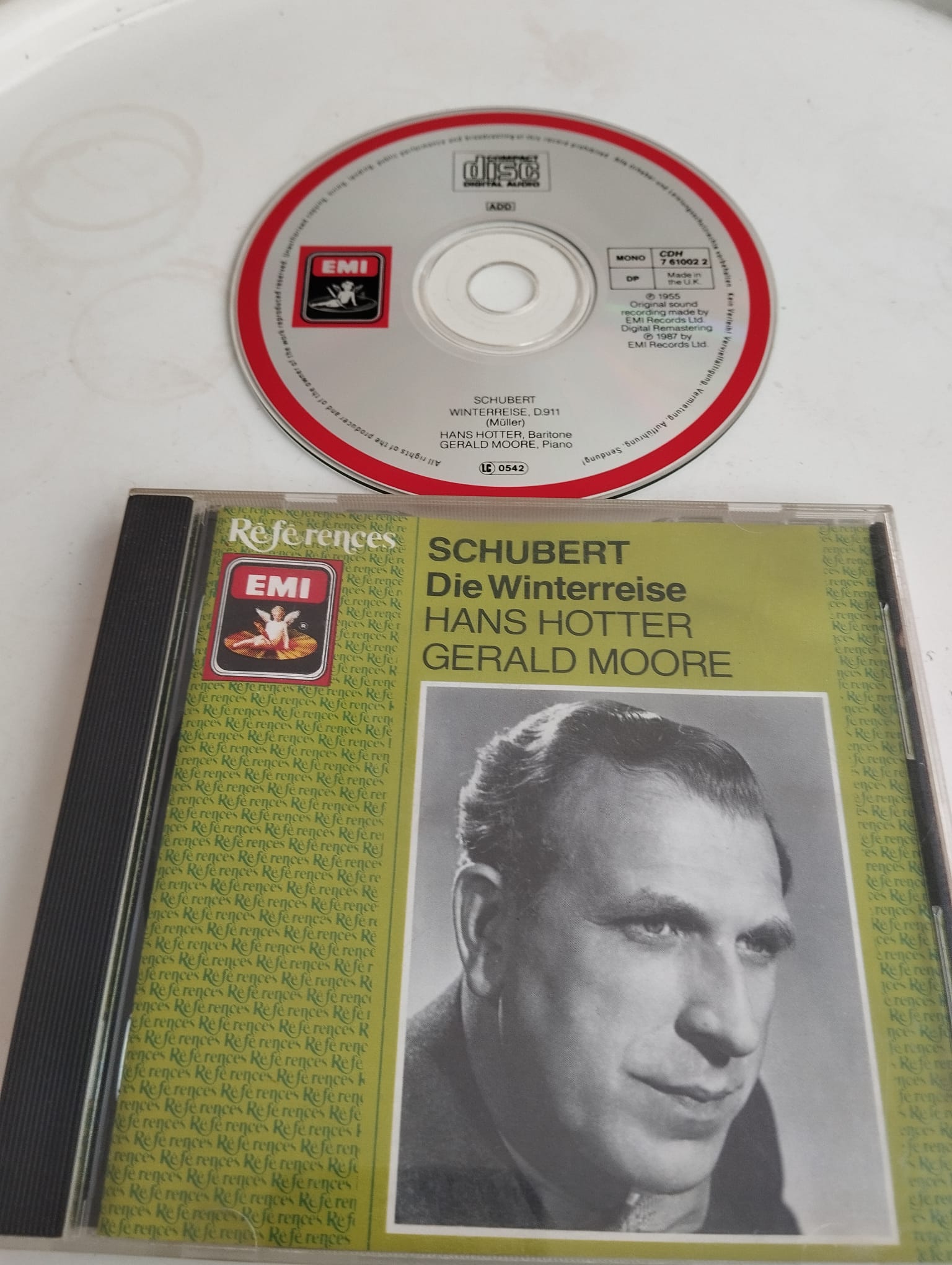 Schubert / Hans Hotter, Gerald Moore – Die Winterreise–  1987 Almanya Basım - 2. El CD Albüm