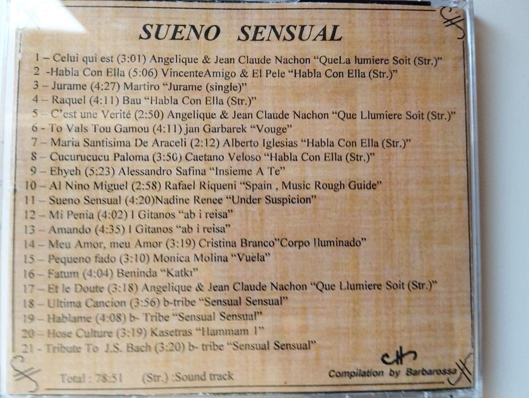 Sueno Sensual  - Avrupa Basım - 2. El CD Albüm