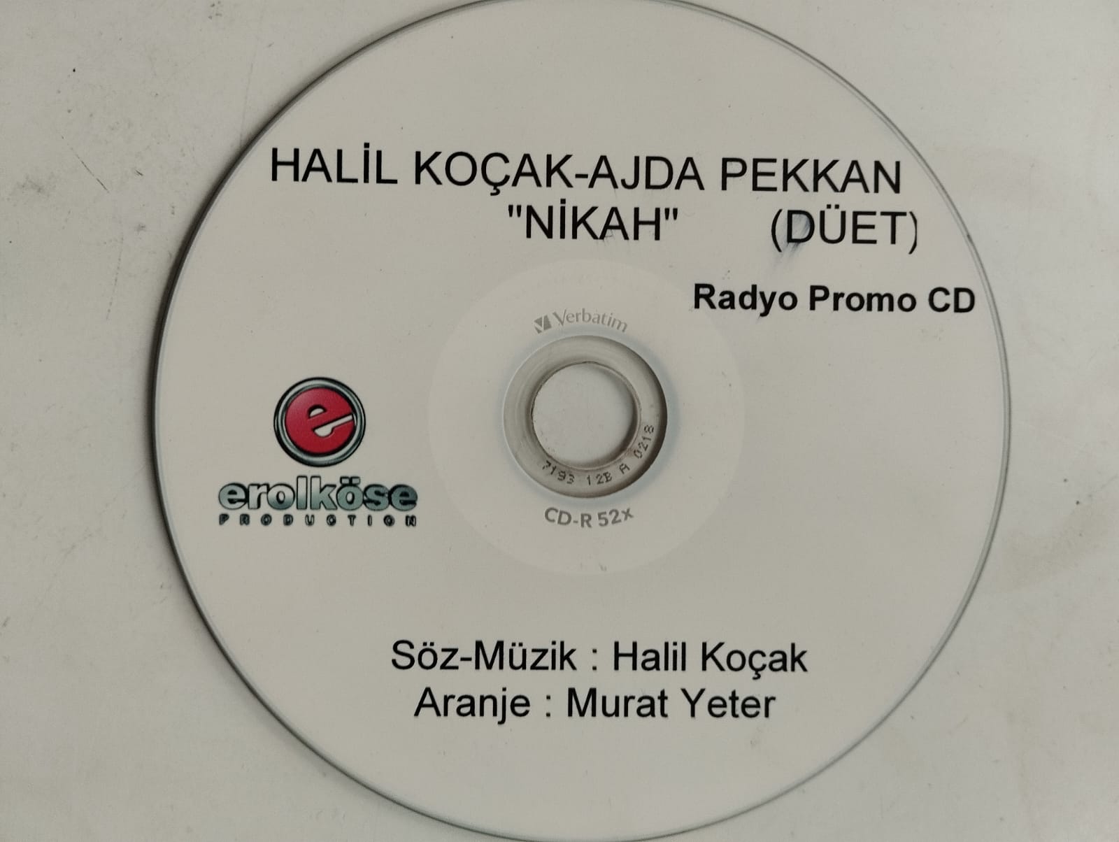 Halil Koçak - Ajda Pekkan  / Nikah ( Düet ) -  Türkiye Basım - 2. El CD, Single , Radyo Promo