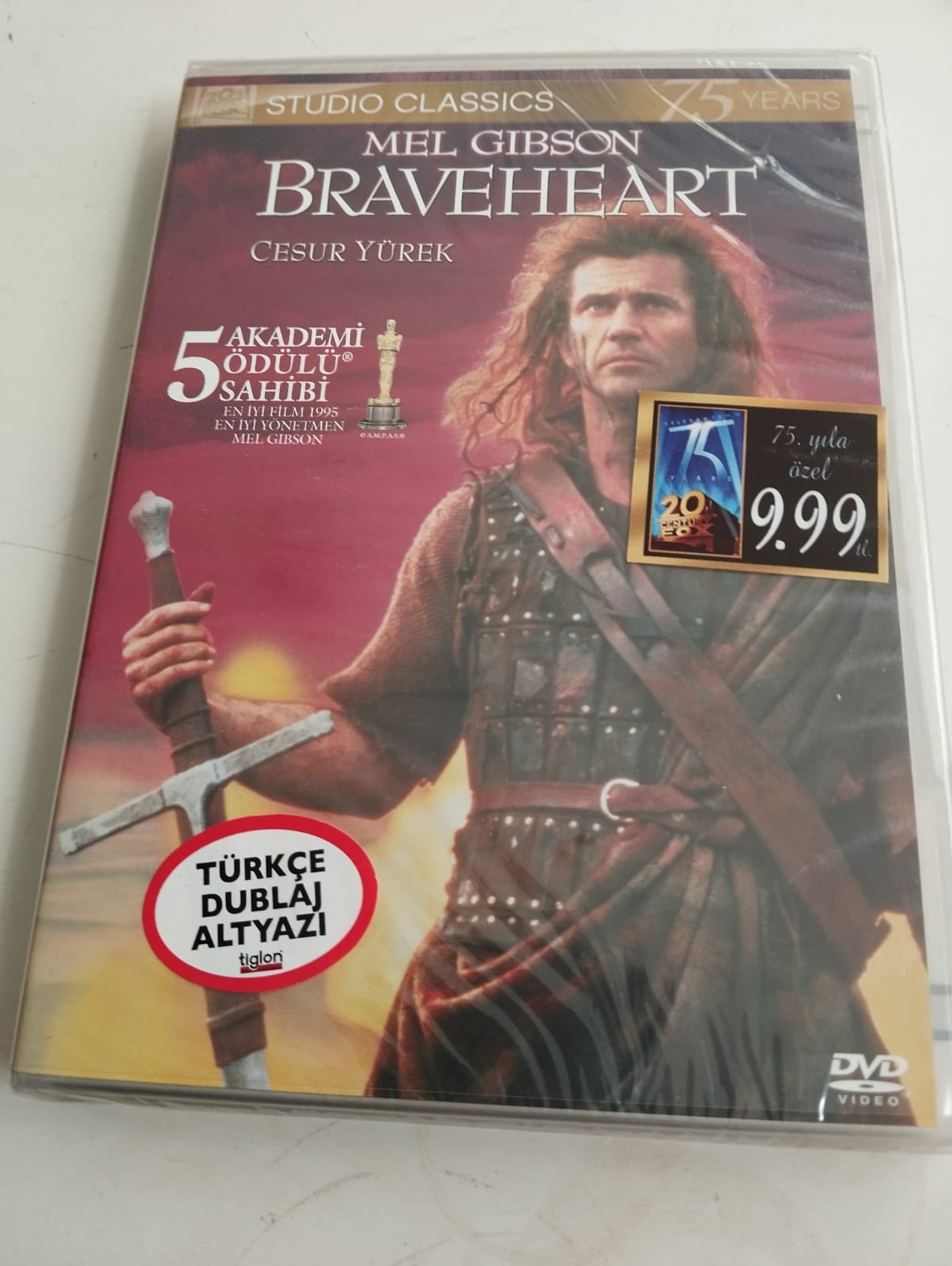 Cesur Yürek (Braveheart) - DVD Film - Açılmamış Ambalajlı