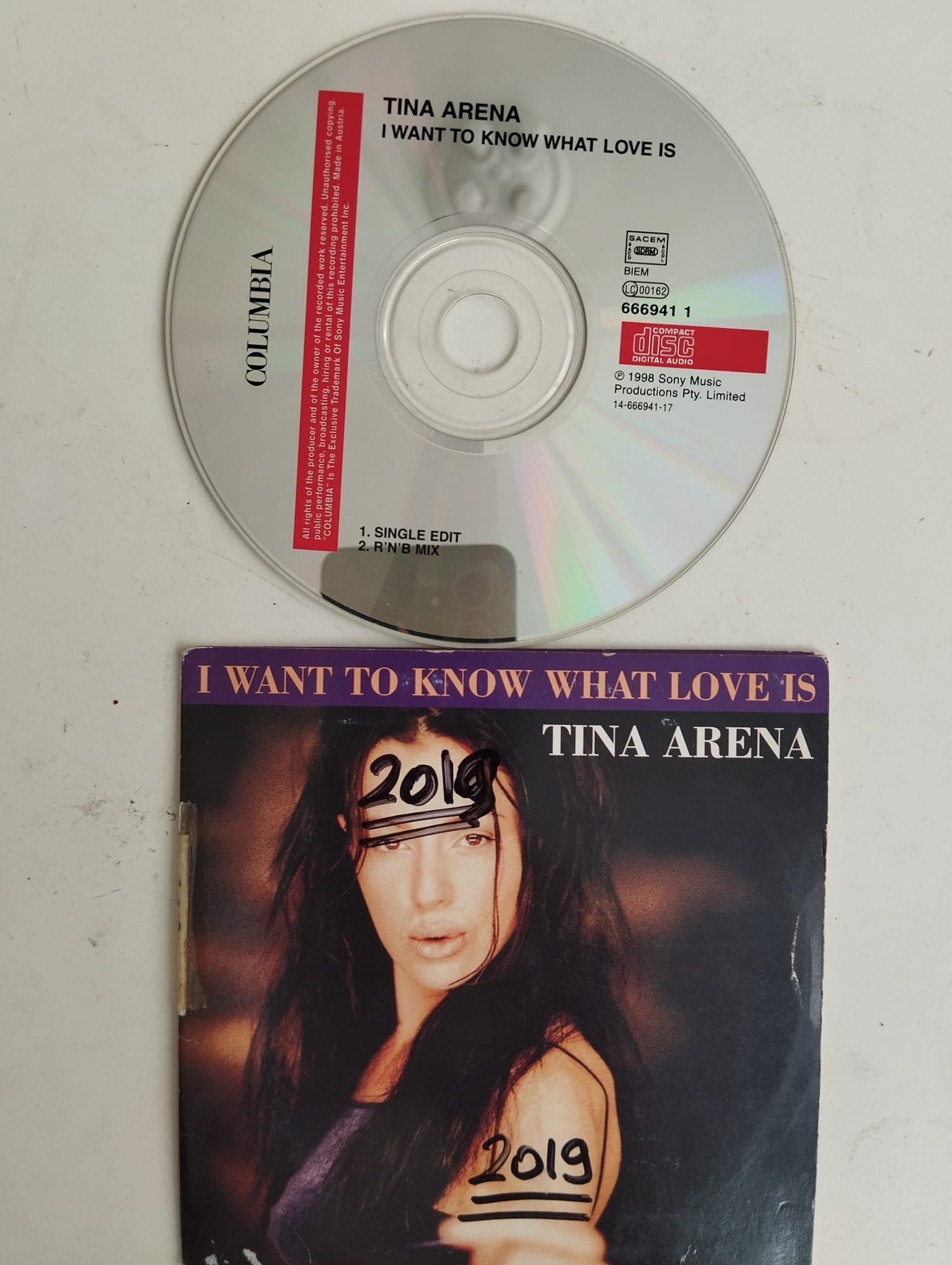 Tina Arena – I Want To Know What Love Is - 1998 Avrupa Basım - 2. El CD, Single, Cardboard Sleeve