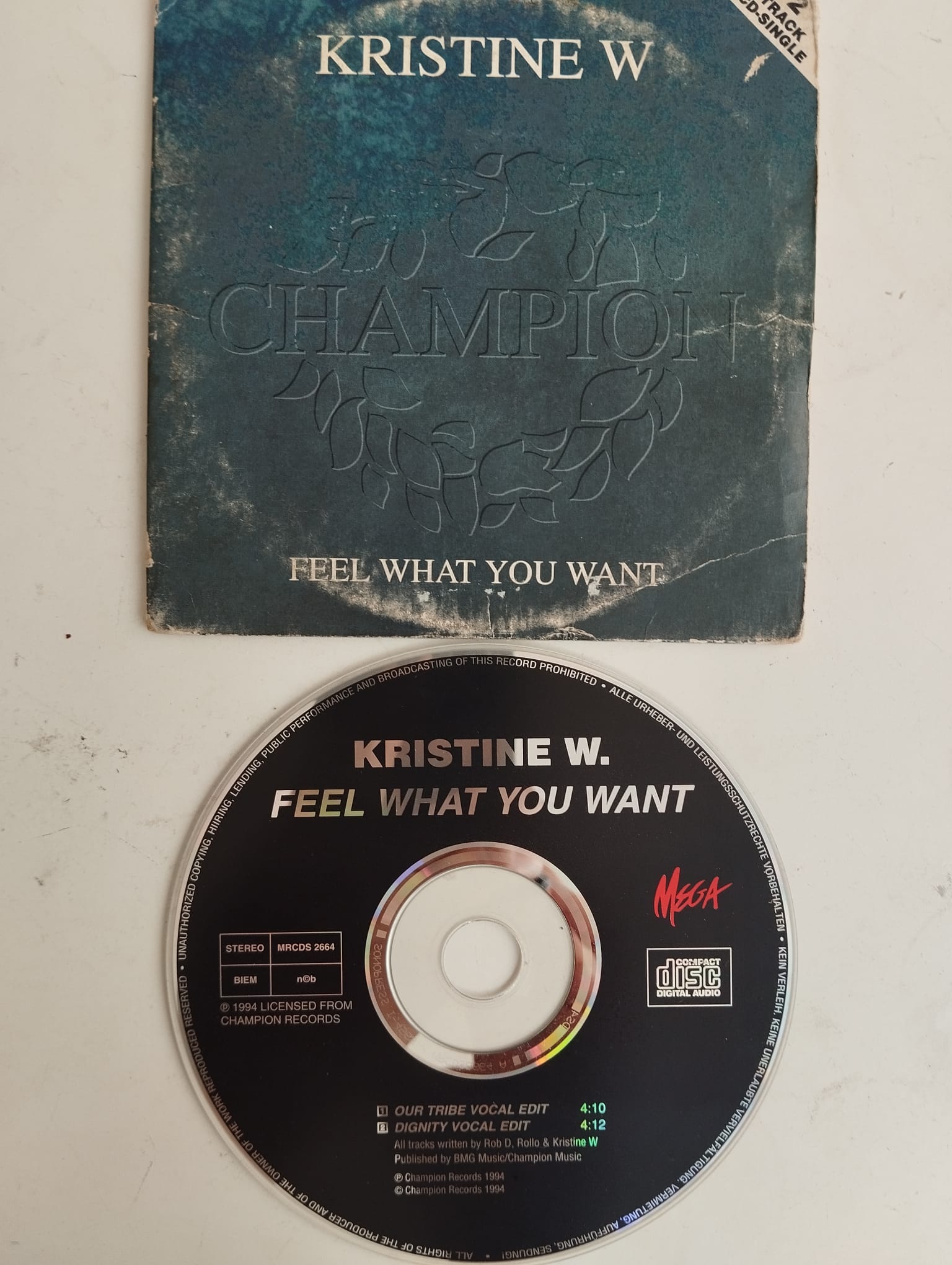 Kristine W – Feel What You Want - 1994 İskandinavya Basım - 2. El CD, Single