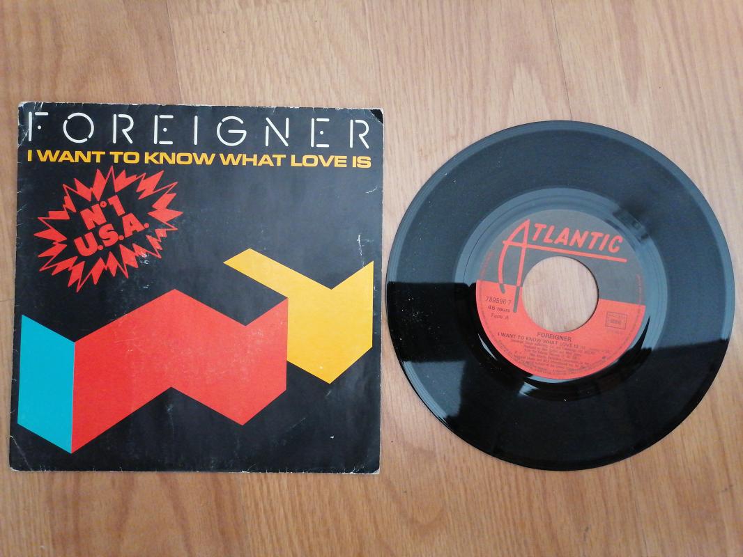 FOREIGNER - I WANT TO KNOW WHAT LOVE IS - 1984 FRANSA BASIM 45 LİK PLAK