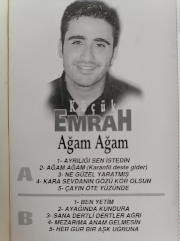 KÜÇÜK EMRAH - AĞAM AĞAM - 1986 TÜRKİYE  BASIM  KASET ALBÜM