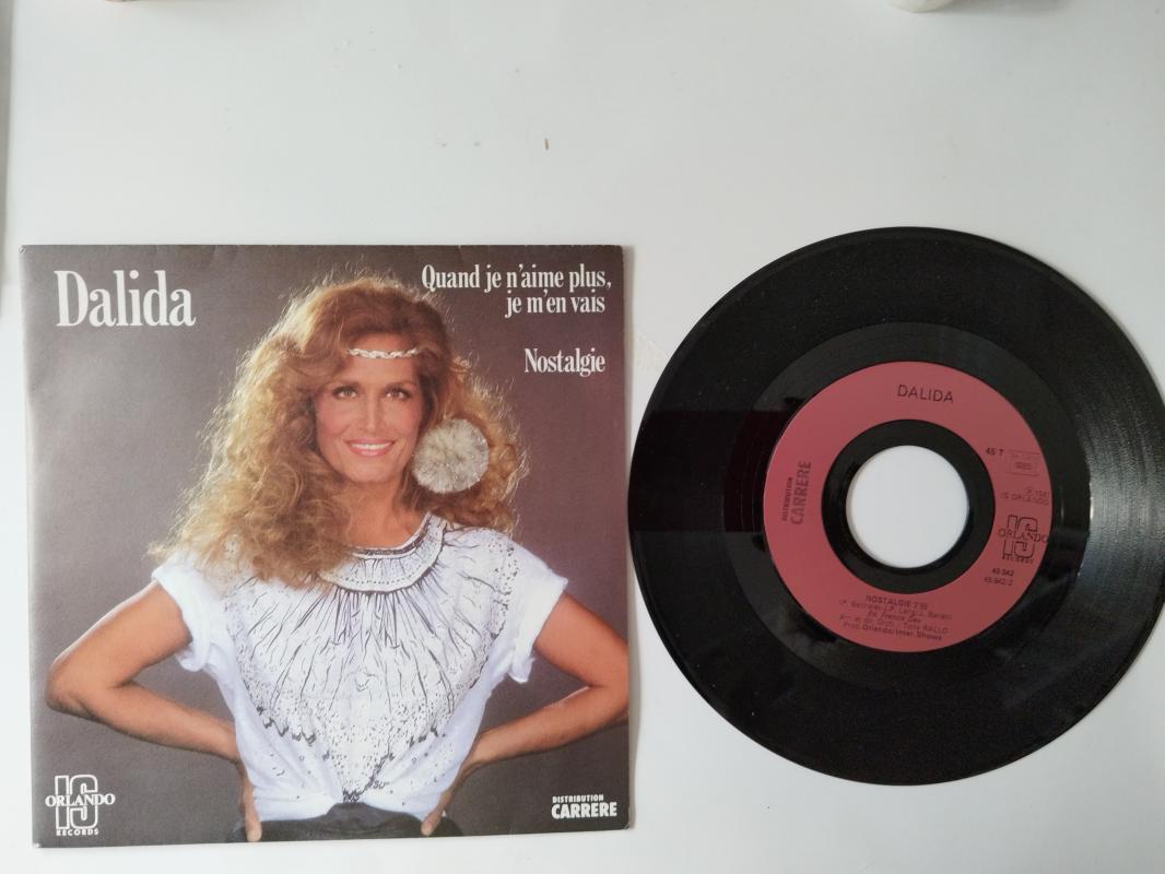 Dalida – Quand je n’aime plus,Je m’en vais-1981FRANSA BASIM 45 LİK PLAK