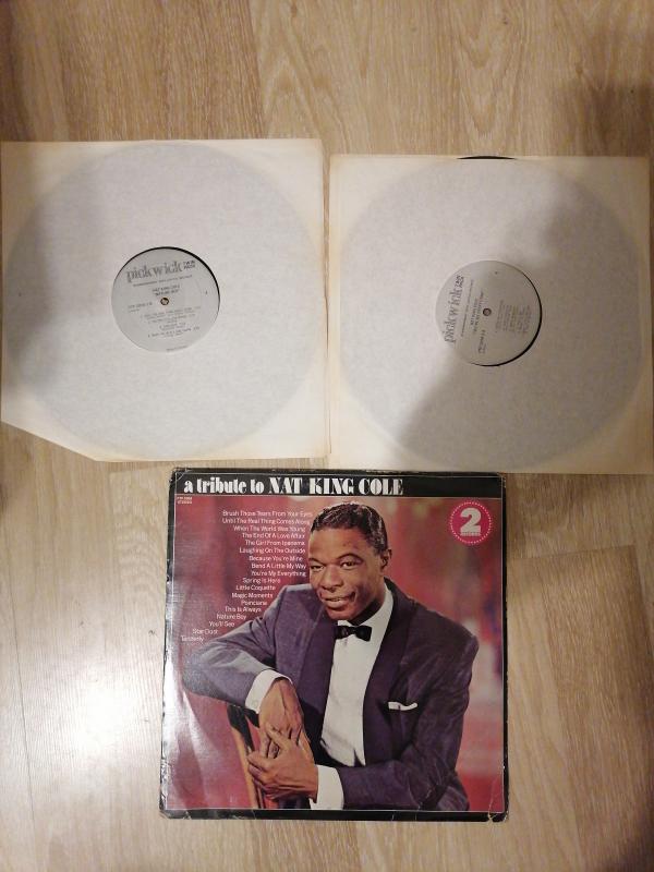 NAT KING COLE - A TRIBUTE TO NAT KING COLE - 2 LP  -  1973 KANADA  BASIM  DOUBLE 33 LÜK LP  PLAK