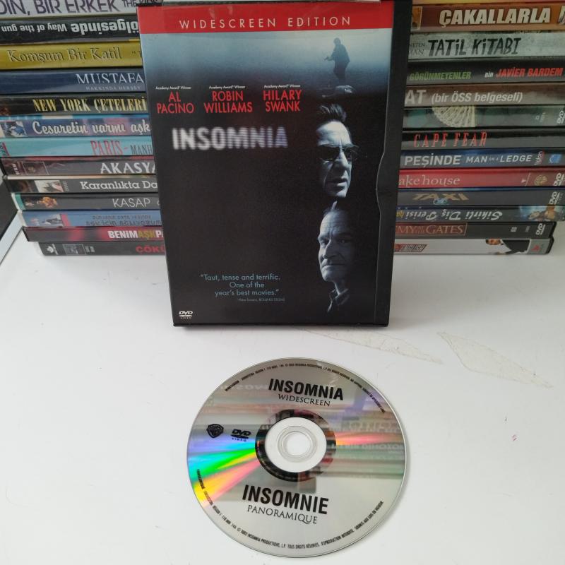 Insomnia - ( Al Pacino/Robin Williams/Hilary Swank) - 1.Bölge yurtdışı basım ( türkçe seçenek yoktur) -2. el  Karton Kutu DVD Film