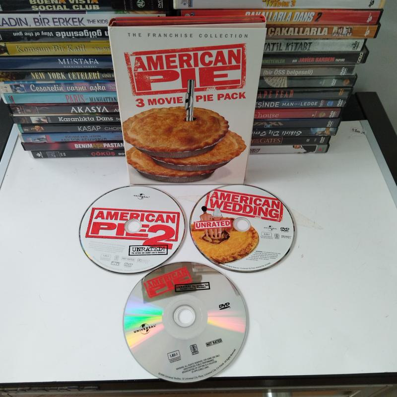 American Pie 1/ 2 /3  - 1.Bölge yurtdışı basım ( türkçe seçenek yoktur) - 3 diskli film-sansürsüzdür