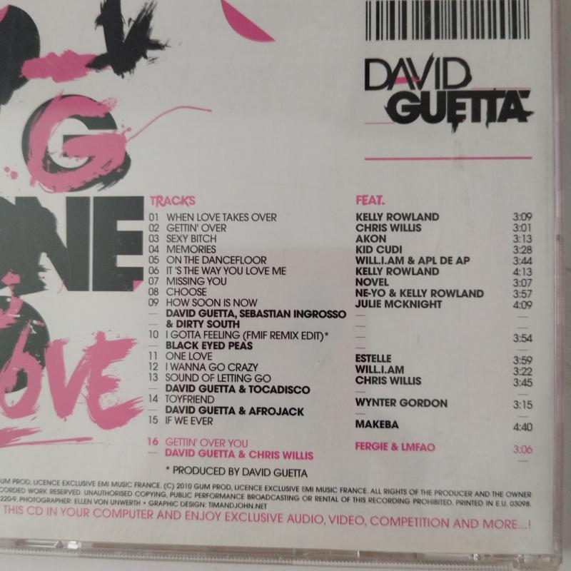 David Guetta  –  One Love  - 2010 Fransa Basım 2. El CD Albüm