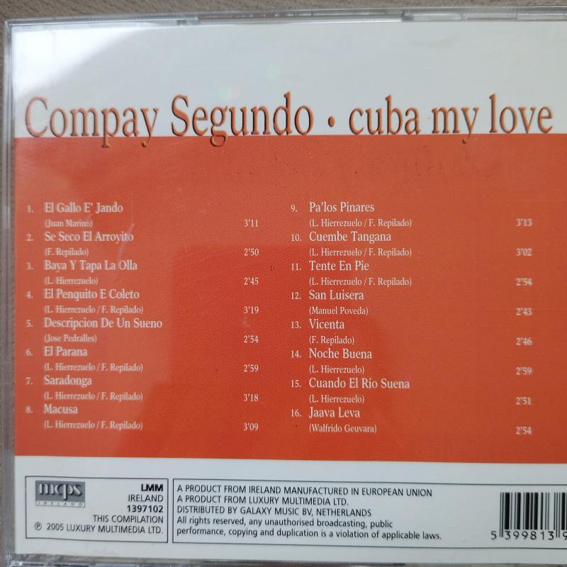 Compay Segundo  / Cuba My Love   - 2005 İrlanda Basım  2. El  CD Albüm