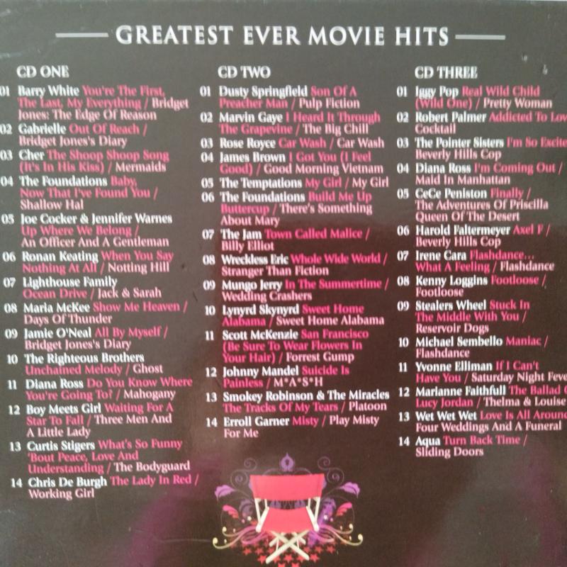 Greatest Ever!  Movie Hits   –   2007 Avrupa  Basım  -  2. El  3XCD  Box Albüm