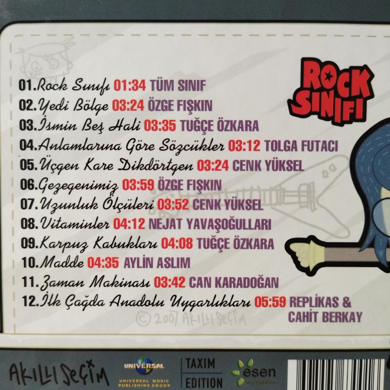 Rock Sınıfı   –   Türkiye Basım  -  2. El  CD  Albüm