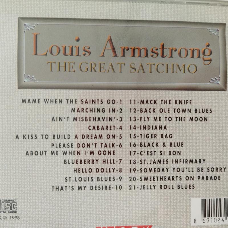 Louis Armstrong / The Great Satchmo –   1998  Türkiye Basım  -  2. El  CD  Albüm