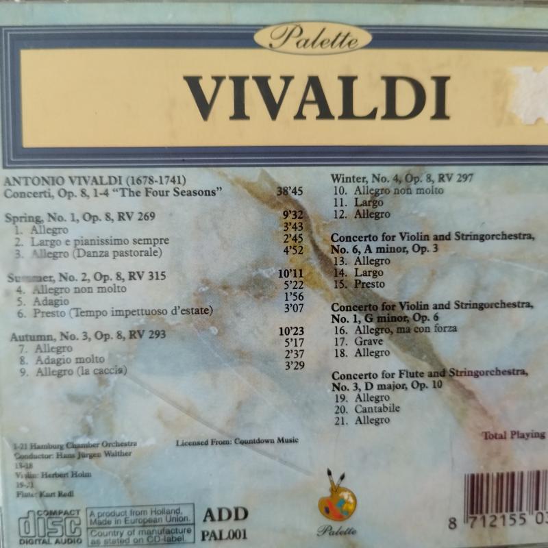 VIVALDI  /The Four Seasons –   1996 Avrupa Basım  -  2. El  CD  Albüm