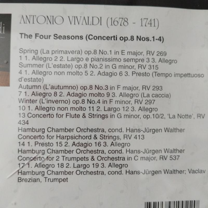 Vivaldi  / Four Four Seasons   -   Almanya Basım - 2. El  CD Albüm