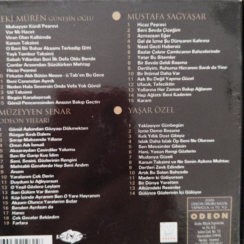 Güldeste Türk Sanat Müziği Koleksiyonu / Zeki Müren- Müzeyyen Senar - Mustafa Sağyaşar -Yaşar Özer - 2006 Türkiye Basım - 2. El  4XCD Kutu +Kitapcıklı