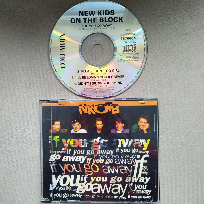 NKOTB  ‎–  If You Go Away  -  1991 Avusturya Basım - 2. El  CD  Single