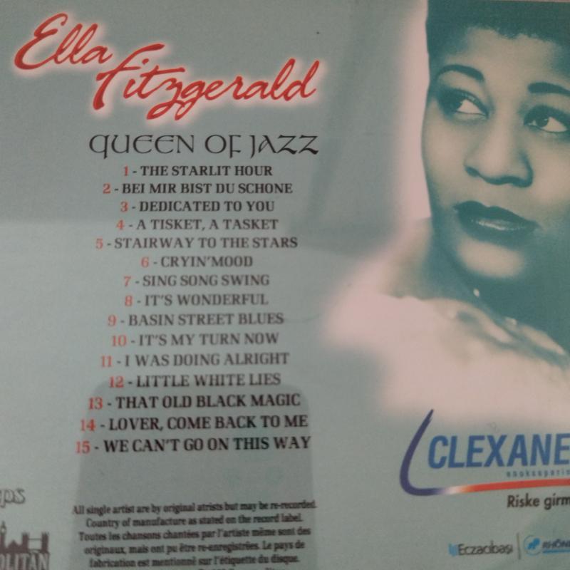 Ella Fitzgerald  / Queen of jazz  - 1999 Türkiye  Basım - 2. El CD Albüm