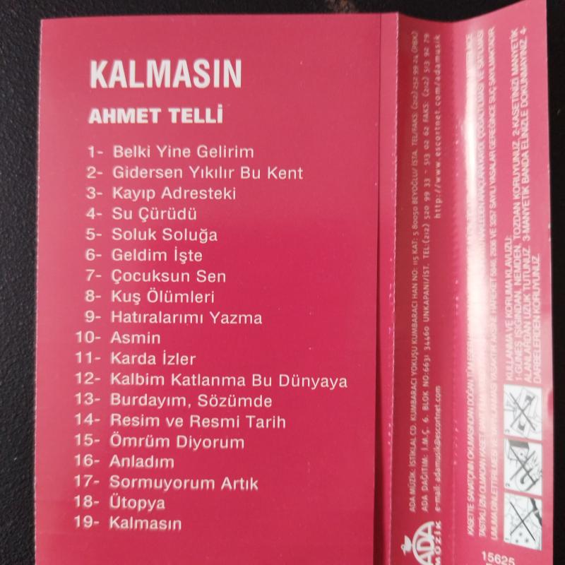 Ahmet Telli  / Kalmasın ( Kendi sesinden şiirler) –    Türkiye Basım  Kaset