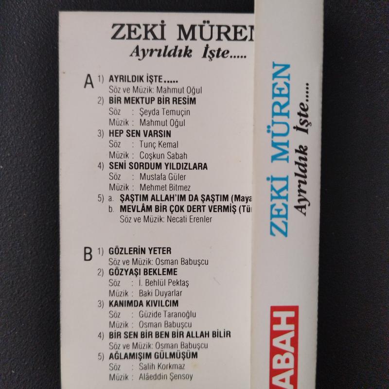 Zeki Müren – Ayrıldık İşte... –    Türkiye Basım  Kaset ( Sabah Gazetesi Hediyesi)