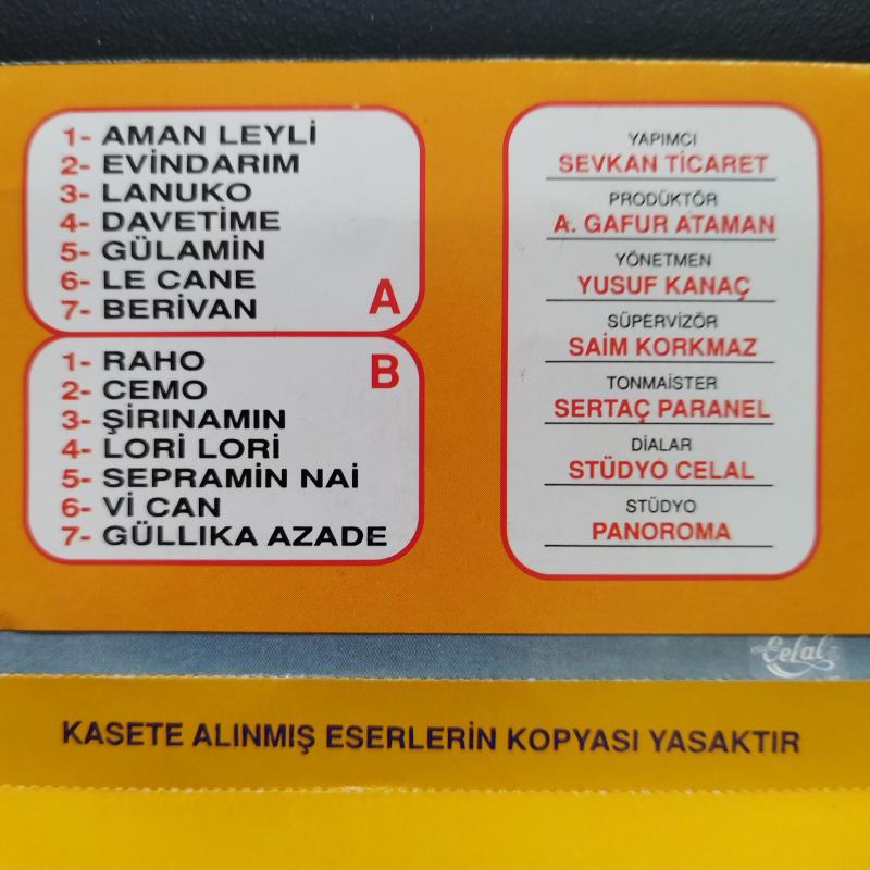 Saadet Özlük / Zine / Evindarım  –    1993 Türkiye Basım  Kaset ( kürtçe)