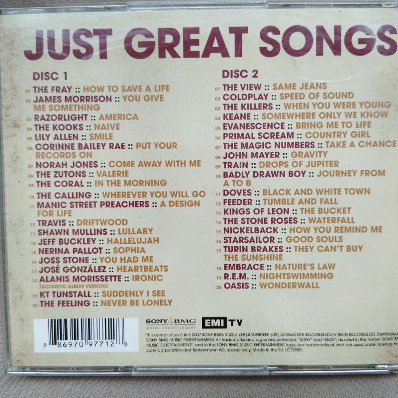 Just Great Songs  -  2007 Avrupa  Basım - 2. El 2XCD Albüm