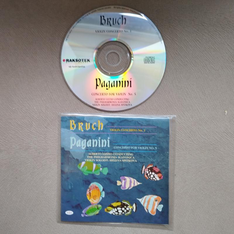 Bruch / Violin concerto no:1–  Paganini / Concerto for violin no:5 -  1996  Türkiye Basım - 2. El  CD cartoon sleeve