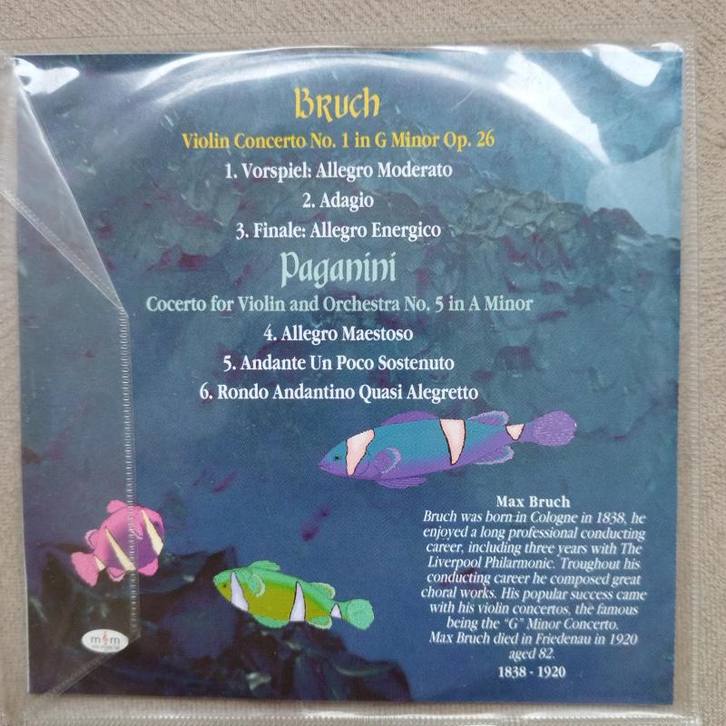 Bruch / Violin concerto no:1–  Paganini / Concerto for violin no:5 -  1996  Türkiye Basım - 2. El  CD cartoon sleeve