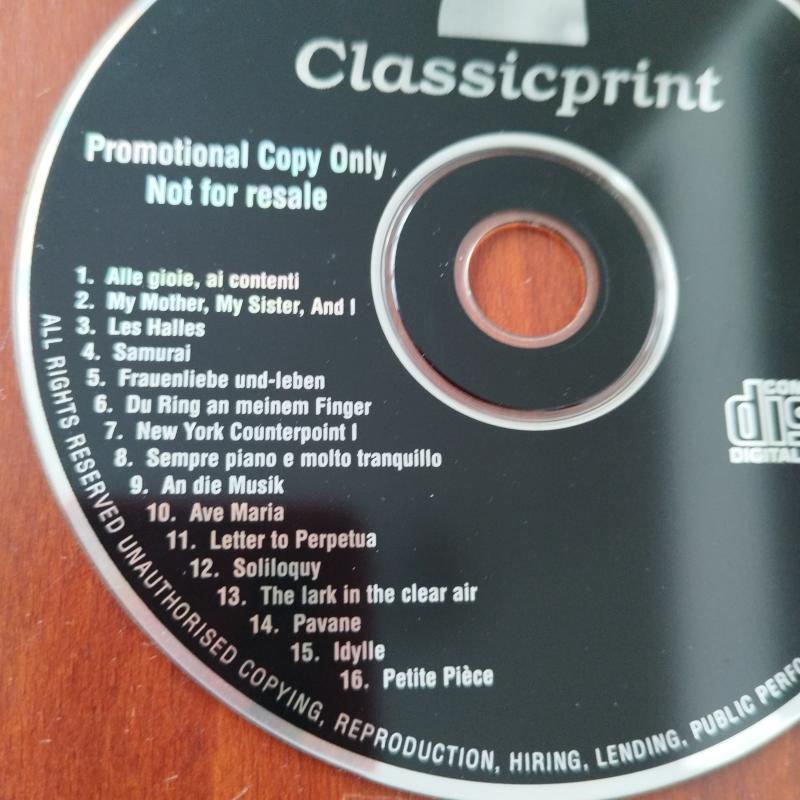 Classicprint  -   İngiltere   Basım - 2. El CD Albüm