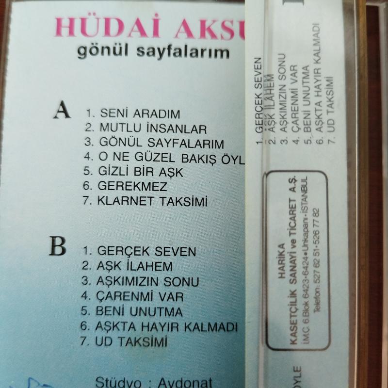 Hüdai Aksu / Gönül Sayfalarım - 1987 Türkiye Basım 2. El Kaset