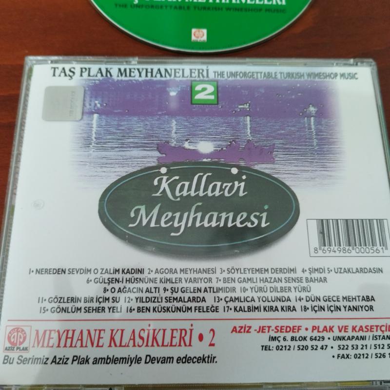 Taş Plak Meyhaneleri 2 / Kallavi Meyhanesi -  Türkiye Basım - 2. El CD Albüm