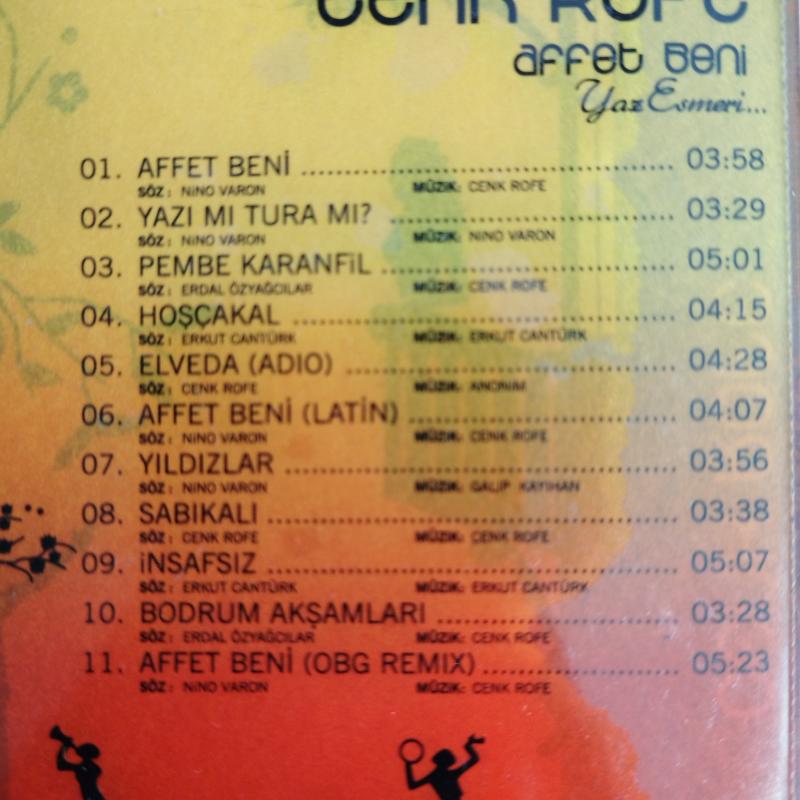 Cenk Rofe / Affet Beni -  2007 Türkiye Basım - CD  Albüm- Açılmamış ambalajındadır