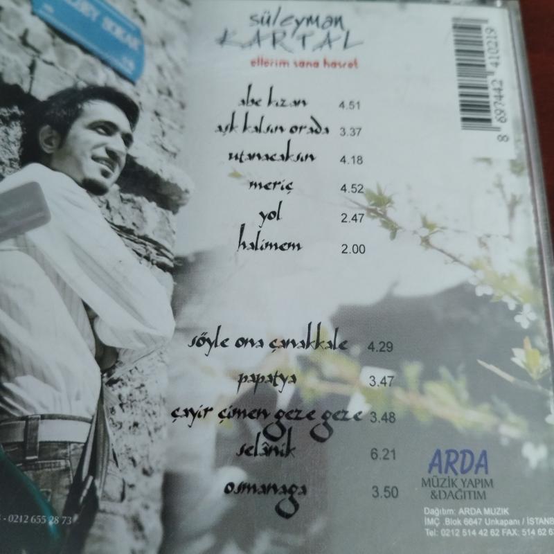 Süleyman Kartal -  ellerim sana hasret  / Türkiye Basım -  2. El CD  Albüm