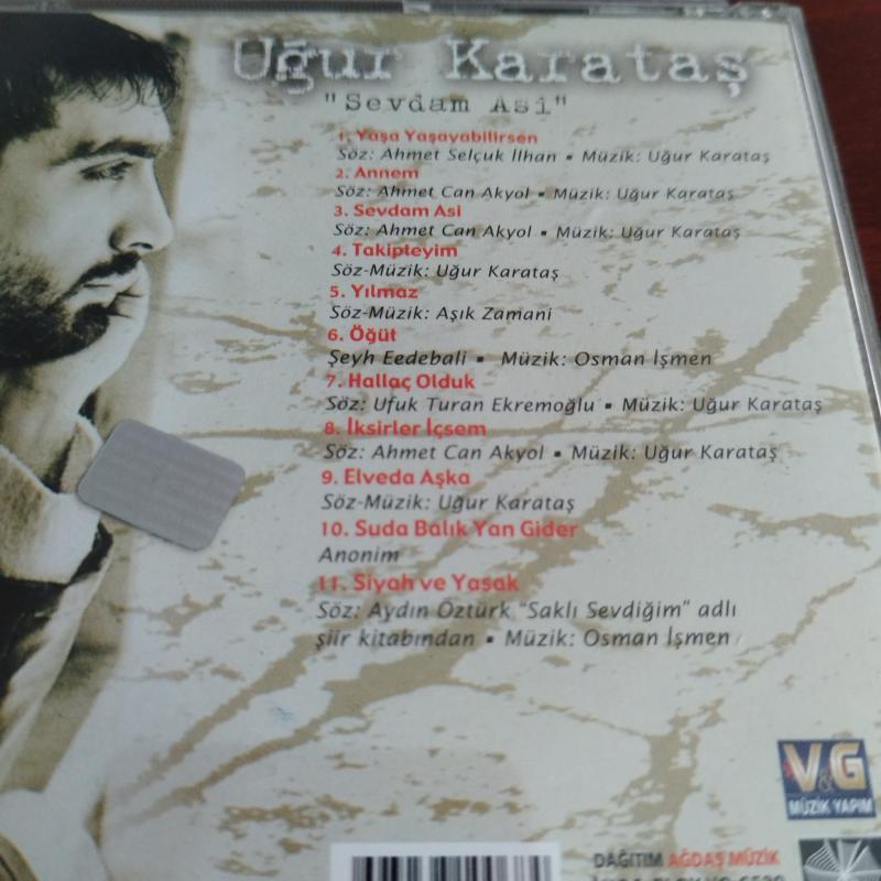 Uğur Karataş - Sevdam Asi   / Türkiye Basım -  2. El CD  Albüm