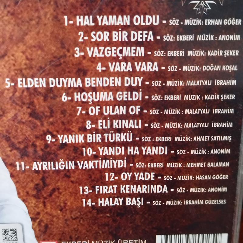 Erhan Göğer   -  Hal Yaman Oldu - Türkiye Basım -  2. El CD  Albüm