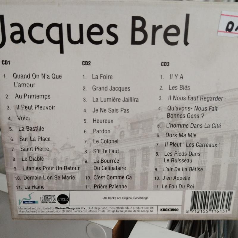 Jacques Brel - 2009 Avrupa  Basım -  2. El 3XCD Albüm