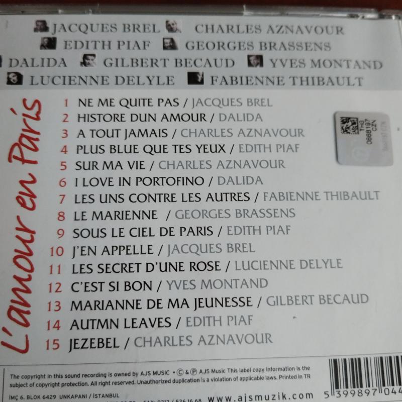 Lamour en Paris 1 - Türkiye Basım -  2. El CD Albüm