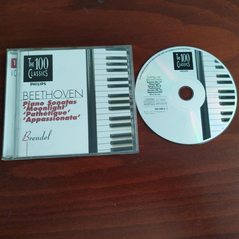 Beethoven,Brendel – Sonates ’’Clair de Lune’’- Pathétique’’-’’Appassionata’- Almanya Basım - 2.El CD