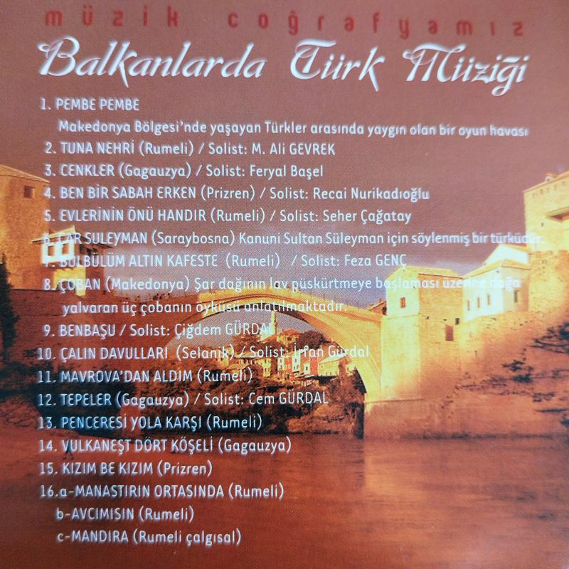 Balkanlarda Türk Müziği -   Türkiye Basım -  2. El 2XCD  Albüm