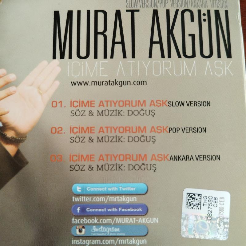 Murat Akgün / İçime Atıyorum Aşk - 2. El CD Albüm