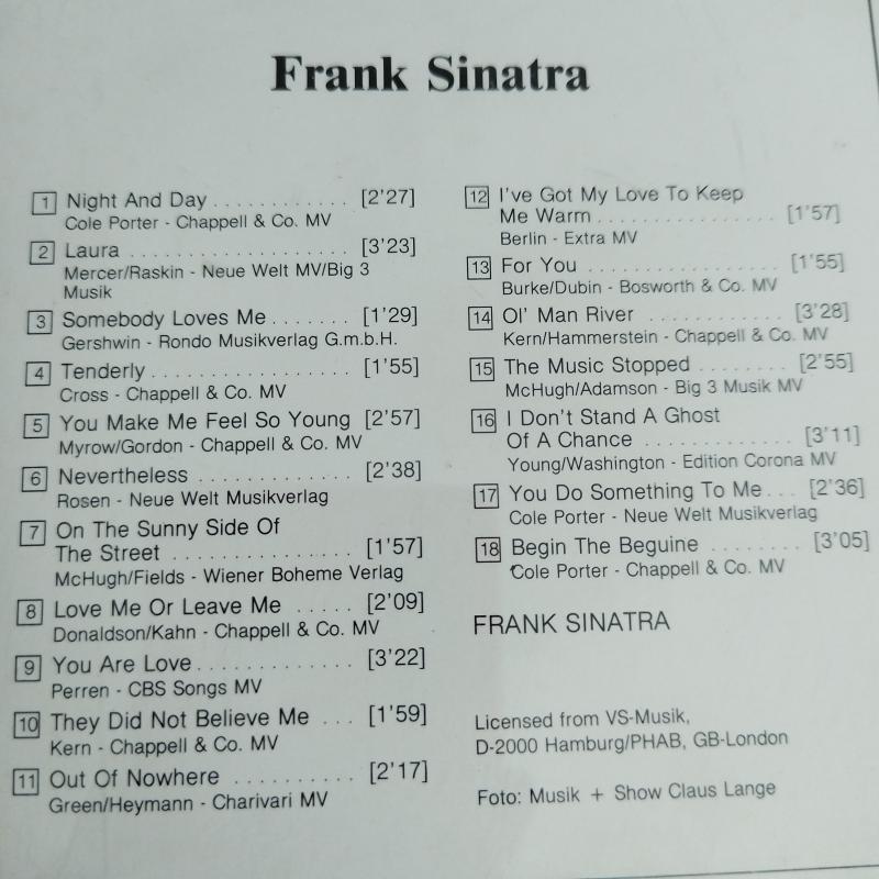 Frank Sinatra  - 1990 Almanya Basım - 2. El CD Albüm