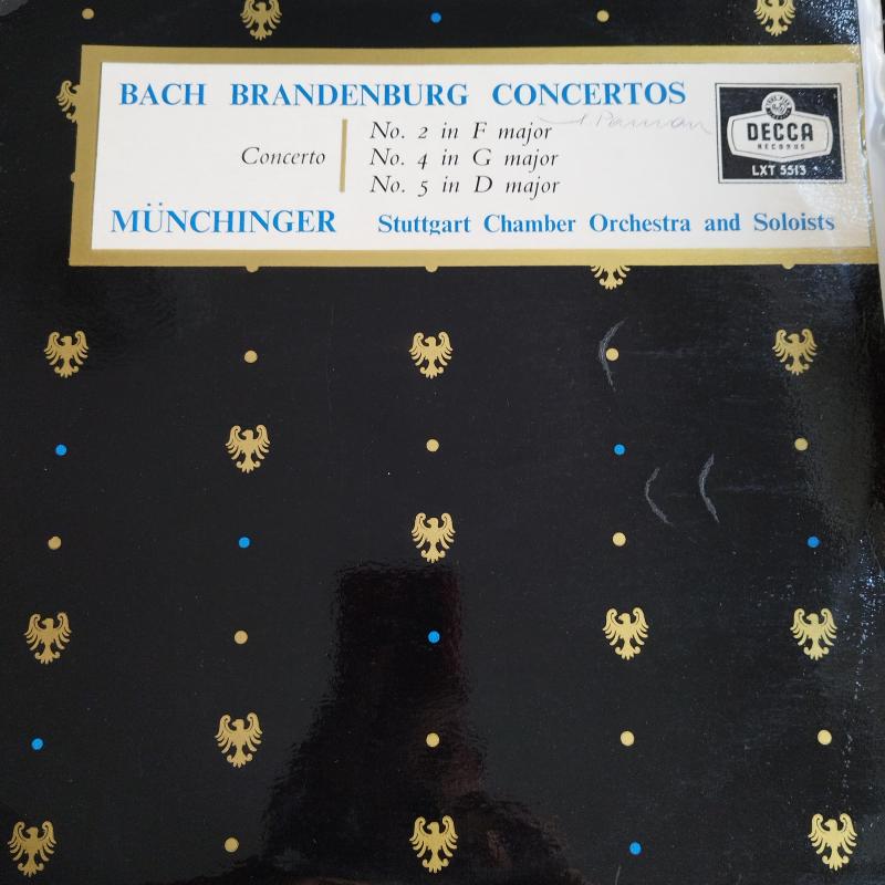 Bach / Karl Münchinger – Brandenburg Concertos Nos. 2, 4 & 5- 1959 İngiltere Basım 33 Lük LP  Plak