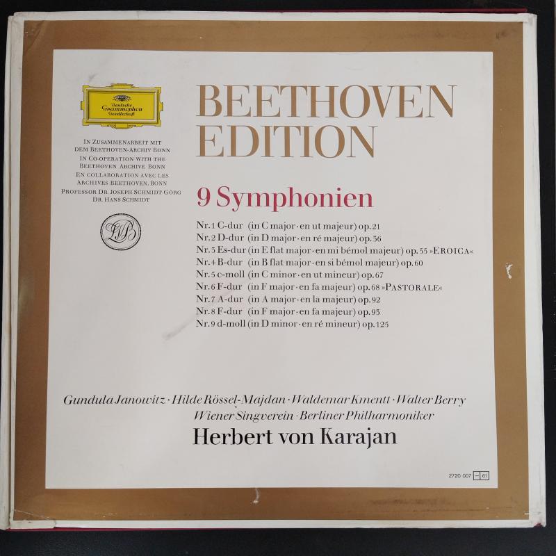 Herbert von Karajan - Beethoven Edition - 9 Symphonien- 1970 İngiltere Basım  8xLP Box Set 2. el