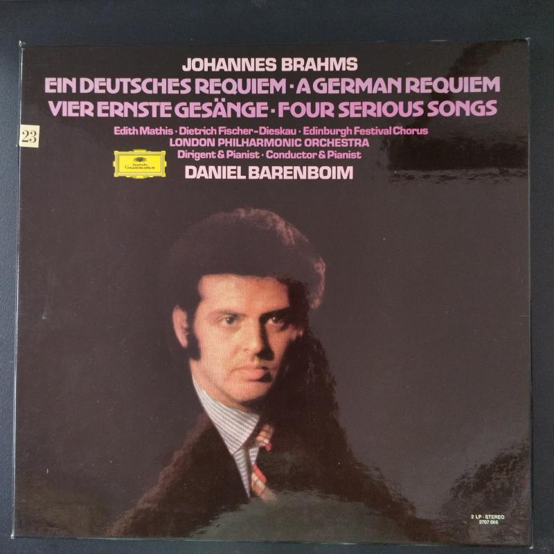 Brahms/ Barenboim– Ein Deutsches Requiem Four Serious Songs - 1973 Almanya Basım 33 Lük 2xLP 2. el