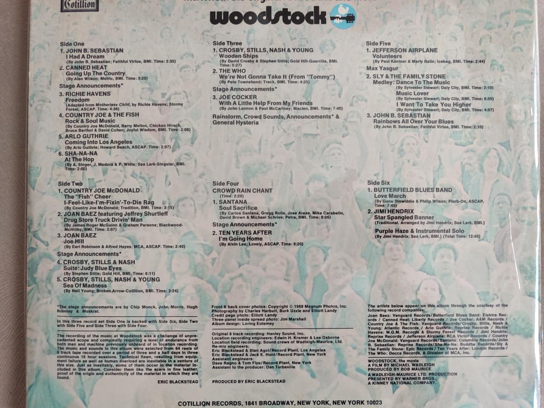 Woodstock - Music From The Original Soundtrack And More - 1970 USA Basım(3 LP) 33 Lük LP